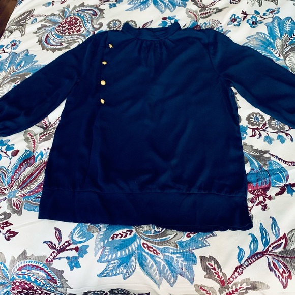 NWT- NY&CO MOCK-NECK BLOUSE - Picture 6 of 10